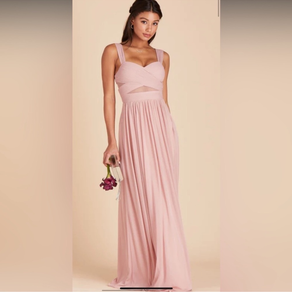 NWT Birdy Grey Elsye Rose Quartz Maxi Dress with Cutout Bodice Sz M *READ*